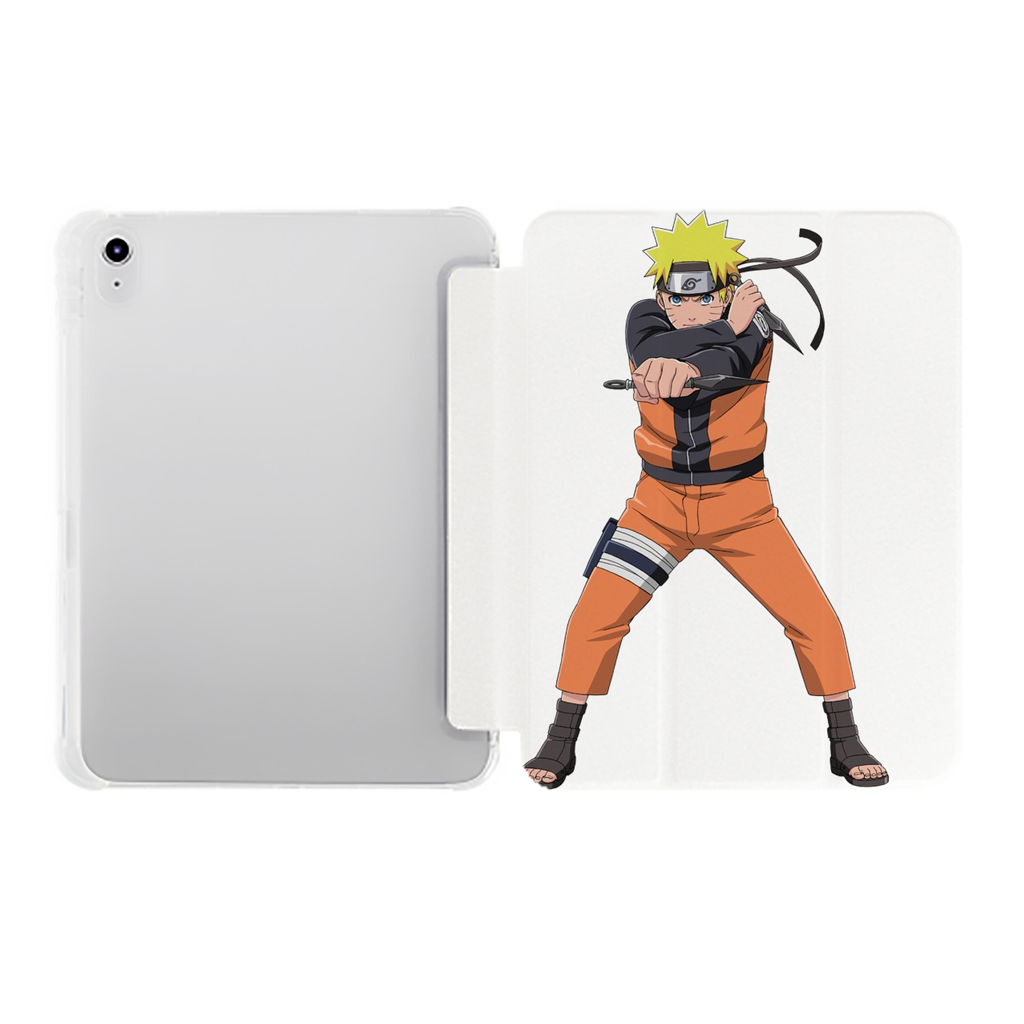 （画像用） NARUTO -ナルト- うずまき ナルト Uzumaki Naruto IPad ケース ペン収納付き 三つ折りスタンド PUレザー×シリコン 対応機種9.5/10.5/10.9インチ